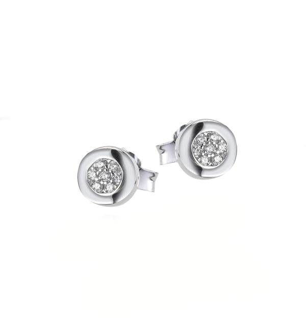 The Real Effect Bezel Edge CZ Earrings RE37994