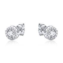 The Real Effect Halo Stud Earrings RE42504