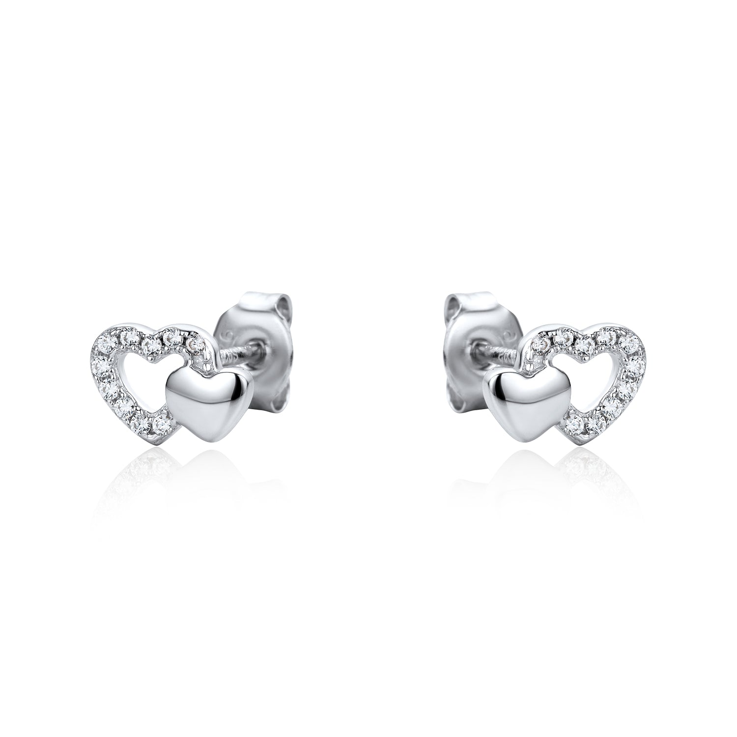 The Real Effect Heart Earrings RE43184