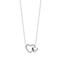 The Real Effect Double Heart Necklace RE43194