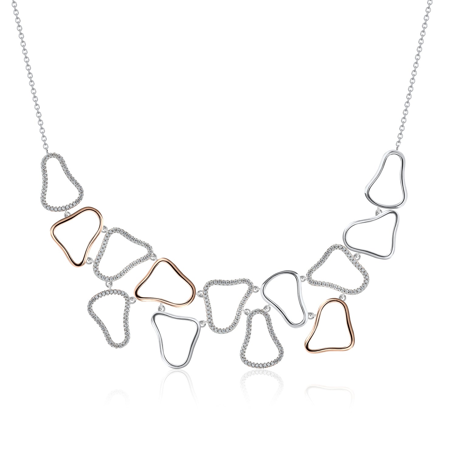 The Real Effect Striking 2 Colour Petalo Necklace RE43334