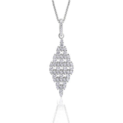 The Real Effect Diamond Shaped CZ Pendant RE47814