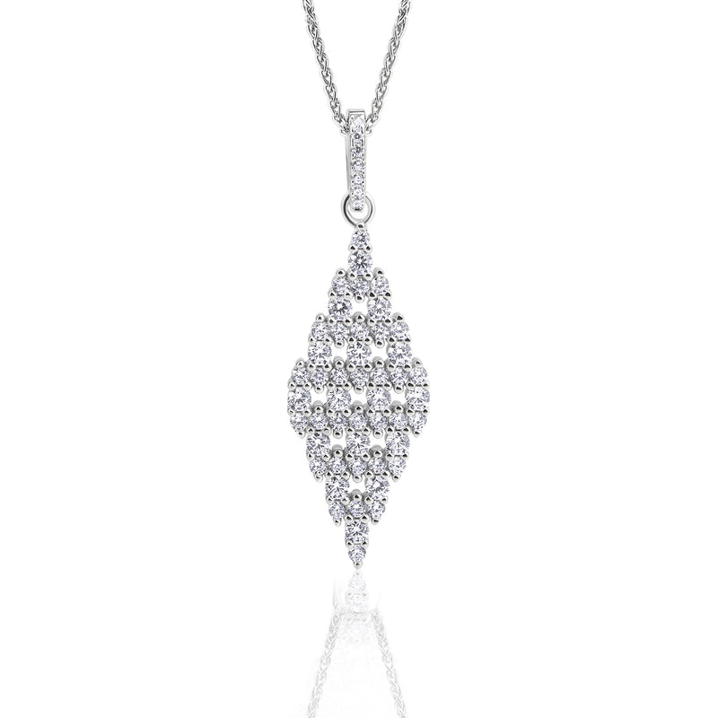 The Real Effect Diamond Shaped CZ Pendant RE47814