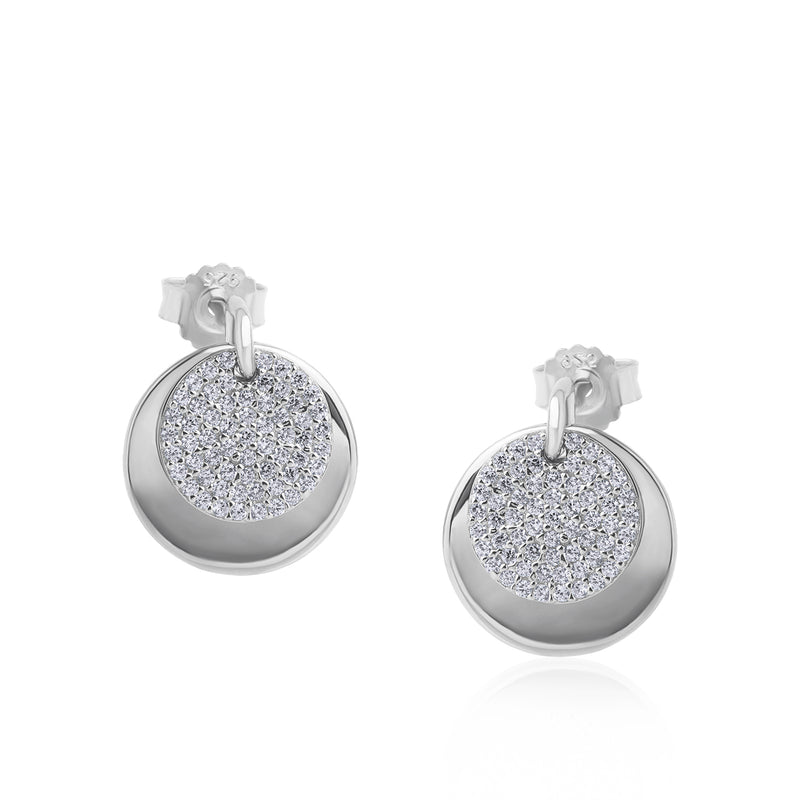 The Real Effect Eclipse Stud CZ Earrings RE47864