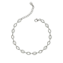 The Real Effect Silver  CZ Bracelet RE51324
