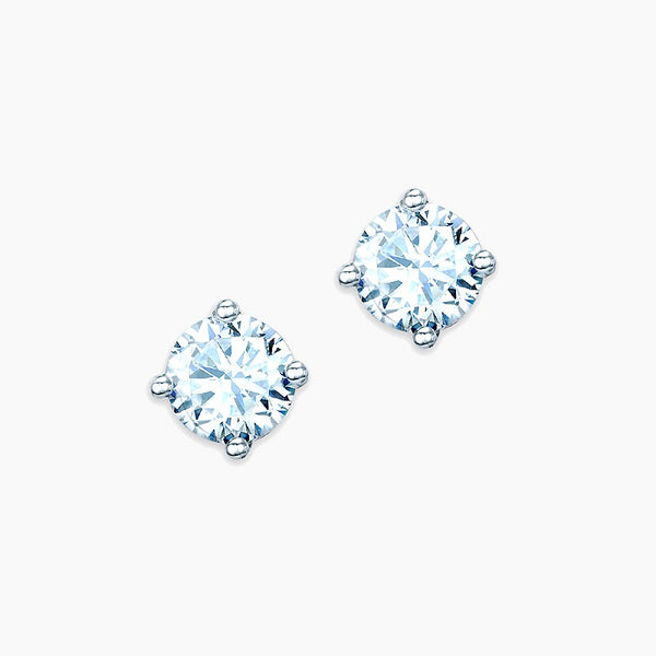 The Real Effect Solitaire CZ Stud Earrings RE525RD