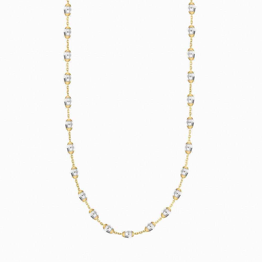 The Real Effect Italian Silver & Gold Plated Bead Necklace