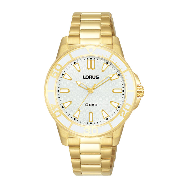 Lorus Ladies Sports Gold Tone Bracelet Watch RG256VX9