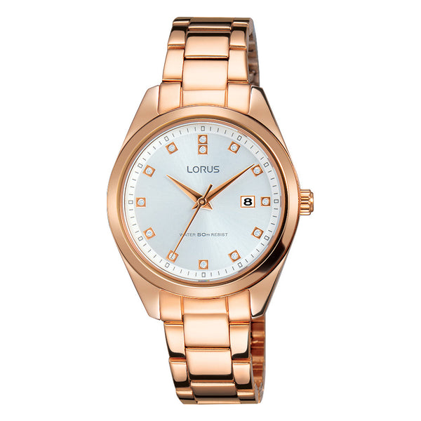 Lorus Ladies Rose Gold Tone Bracelet Watch RG236NX9