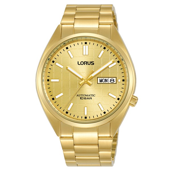 Lorus Men's Automatic Gold Tone Bracelet Watch RL498AX9