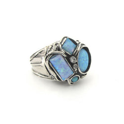 Aviv Silver 4 Stone Opal Ring RP1178