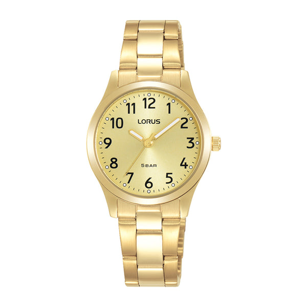 Lorus Ladies Gold Tone Bracelet Watch RRX14JX9