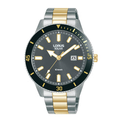 Lorus Men's Solar Two Tone Bracelet Watch RX327AX9