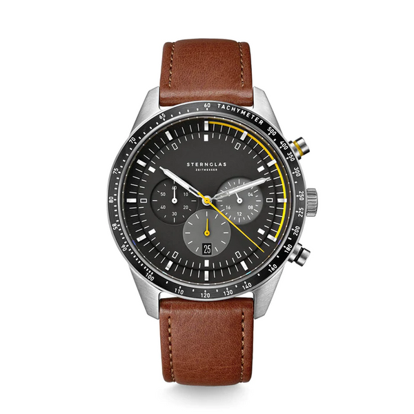 Sternglas Tachmeter Black 42mm Quartz Watch