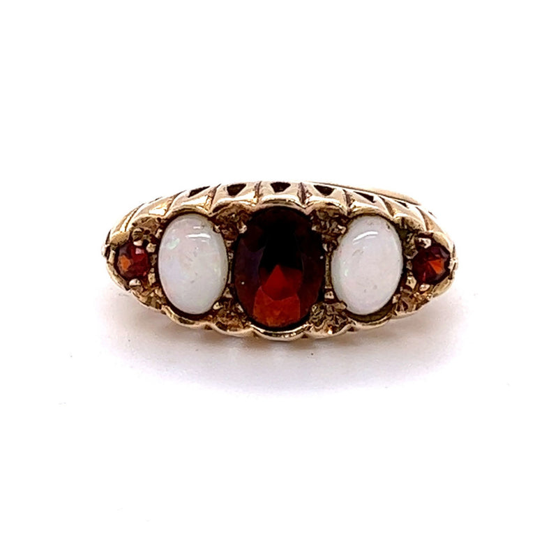 Pre Owned Opal & Garnet Ring