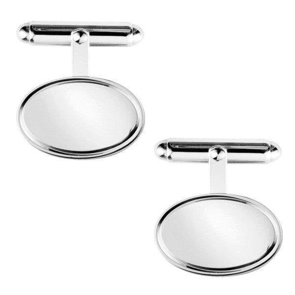 Sterling Silver Oval Cufflinks