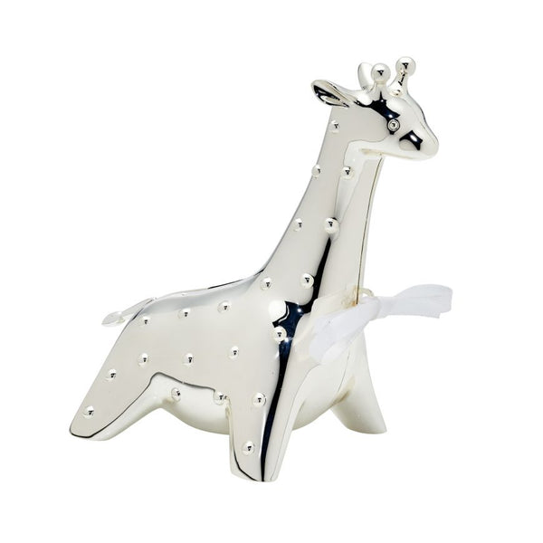 Silver Plated Giraffe Money Box Y422