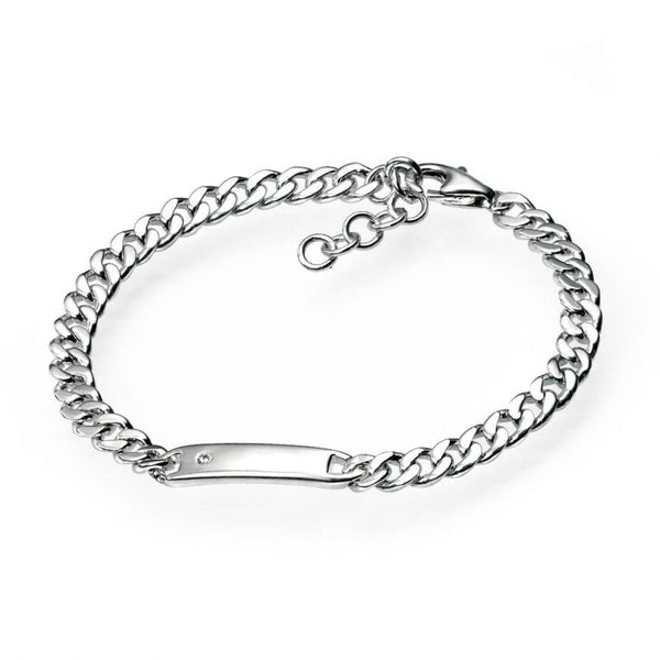 Sterling Silver Childs Curb ID Bracelet