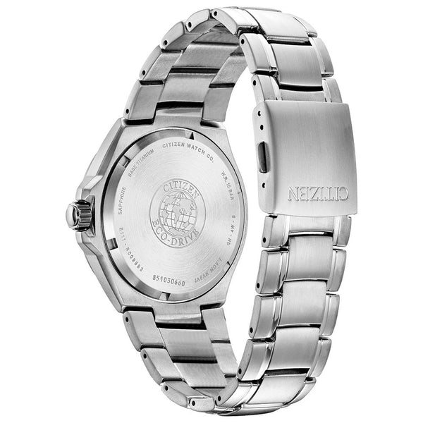 Citizen Mens Eco Drive Super Titanium Watch BM7431-51L back