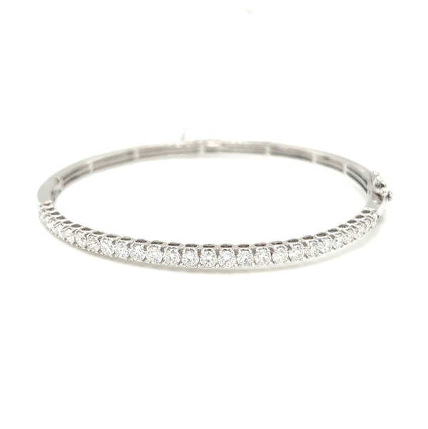 18ct White Gold Diamond Set Bangle