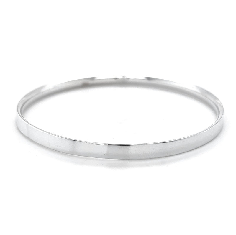 Sterling Silver 5mm Flat Court Stacker Bangle