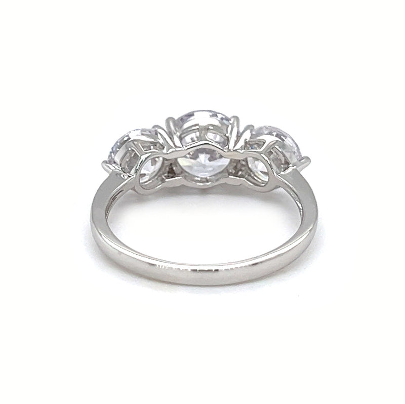 Sterling Silver 3 Stone CZ Dress Ring CFRG015