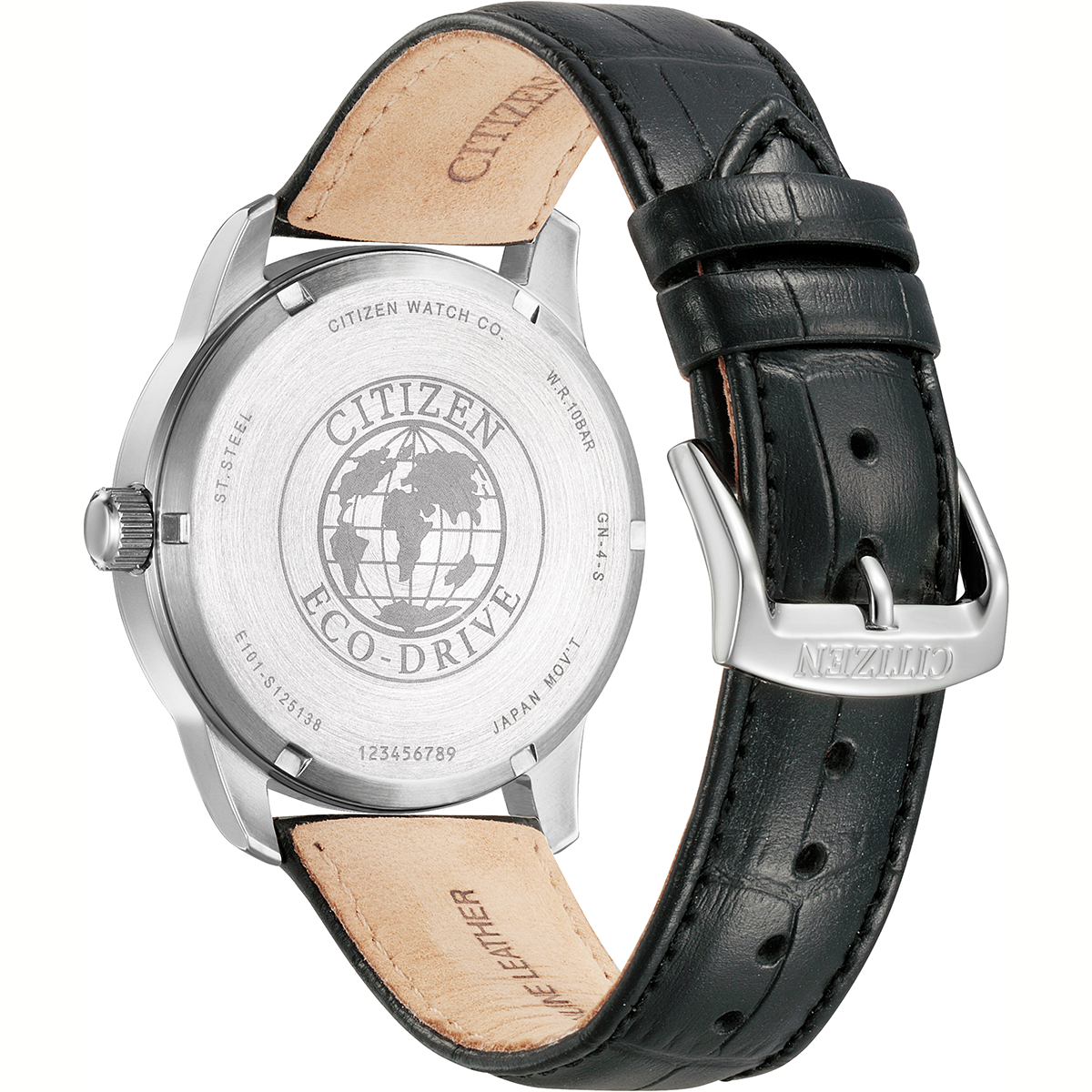 Citizen Eco Drive Men's Strap Watch BM8550-14A rear