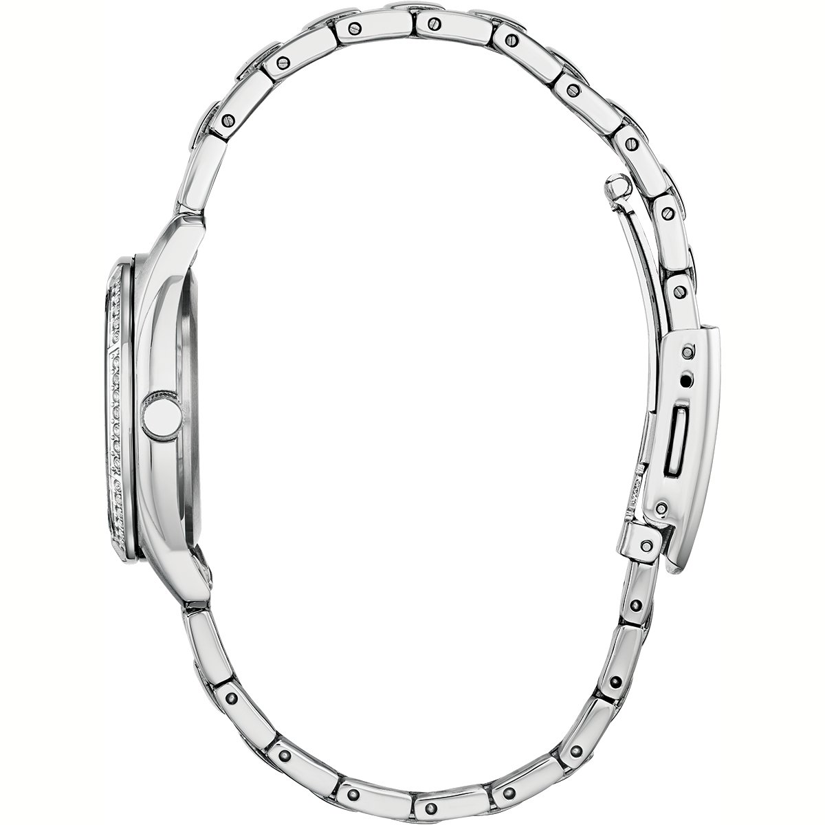 Citizen Eco Drive Ladies Silhouette Crystal Watch EW2570-58N side