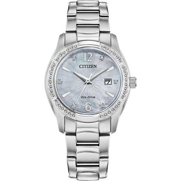 Citizen Eco Drive Ladies Silhouette Crystal Watch EW2570-58N