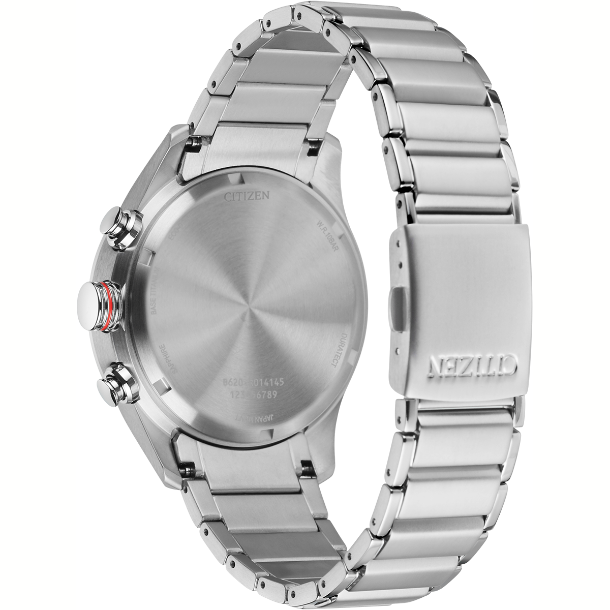 Citizen Eco Drive Super Titanium Chronograph Men's Watch CA4497-86X rear