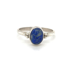 Sterling Silver Small Lapis Ring