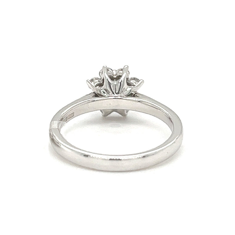 Diamond Daisy Cluster Ring 0.88ct 18ct White Gold rear