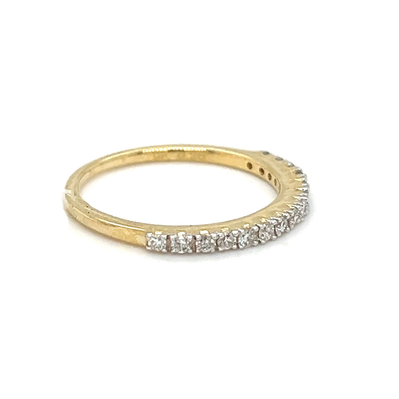 Diamond Eternity Ring 0.25ct Claw Set 9ct Gold side 