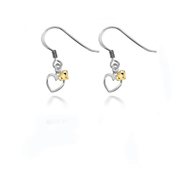 Dollie Jewellery Alicia Double Golden Heart Earrings E0022