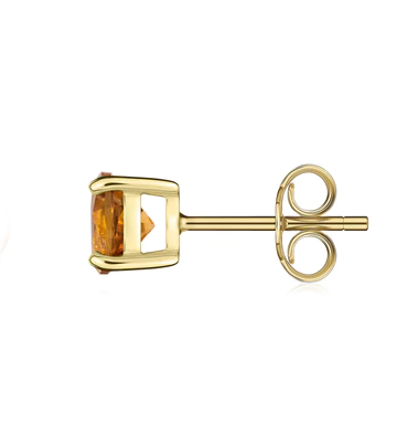9ct Gold 5mm Citrine Stud Earrings