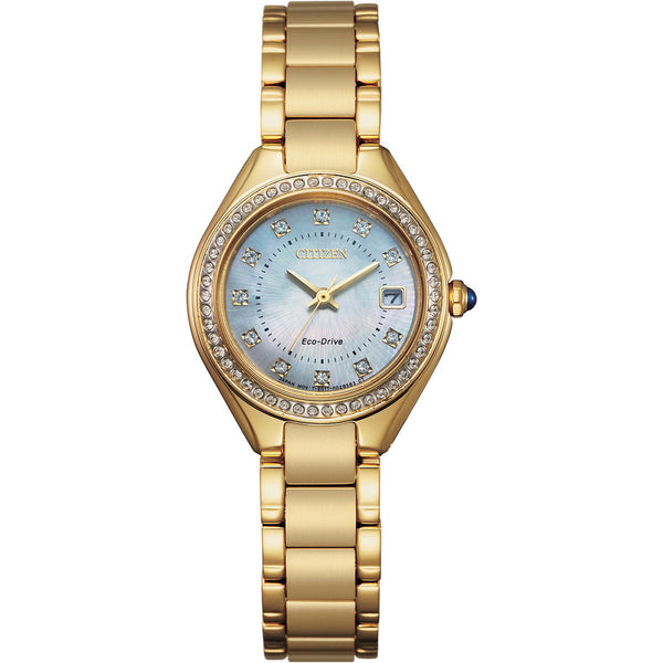 Citizen Ladies Eco Drive Silhouette Crystal Watch EW2552-50D