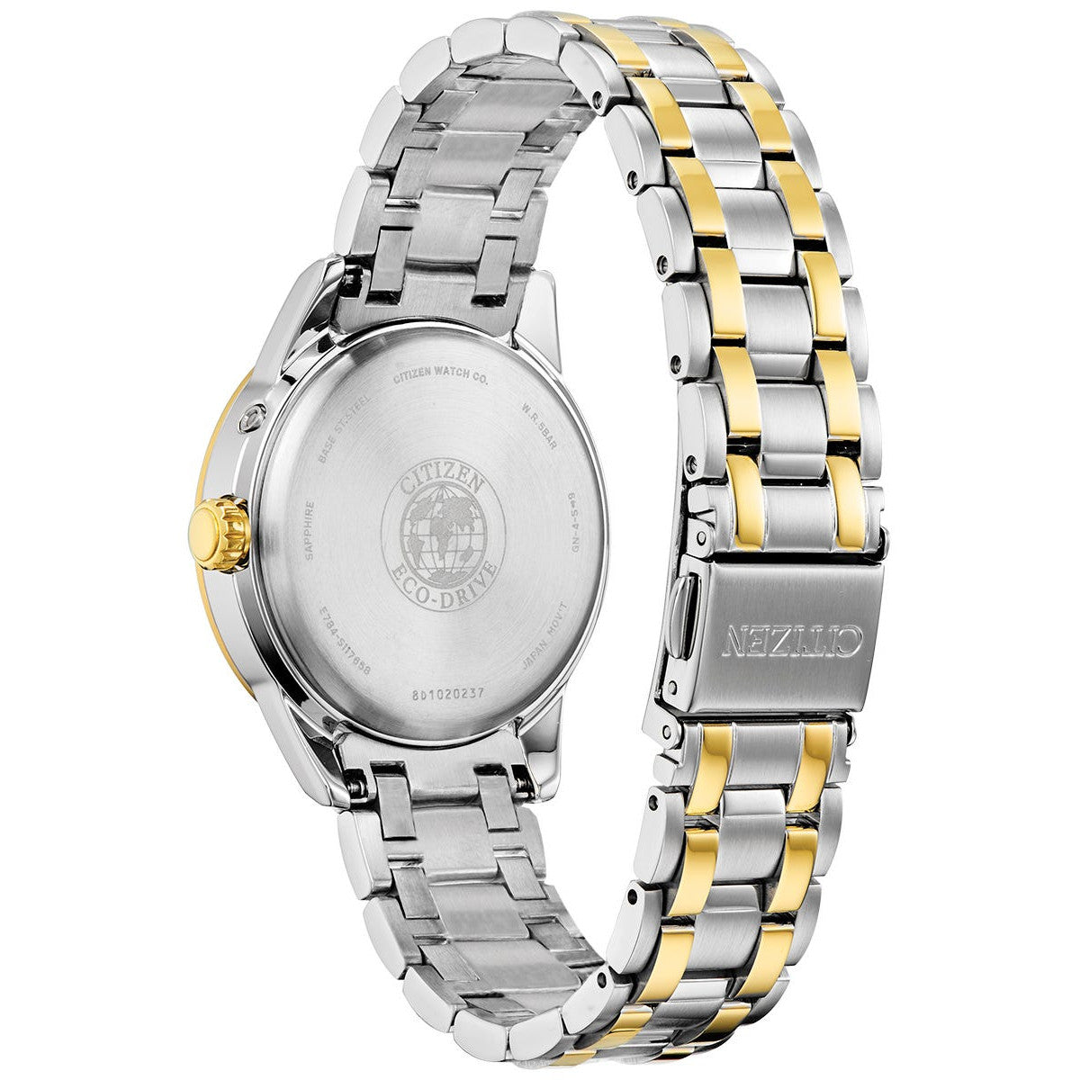 Citizen Eco Drive Ladies World Time Perpetual Watch FC8004-54D back