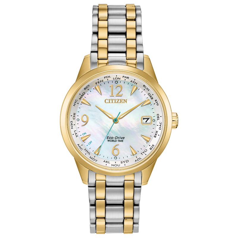 Citizen Eco Drive Ladies World Time Perpetual Watch FC8004-54D