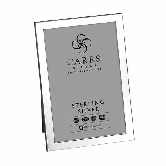 Solid Silver Photo Frame 8x6 wooden back