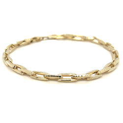 9ct Yellow Gold Paper Chain Link Bracelet
