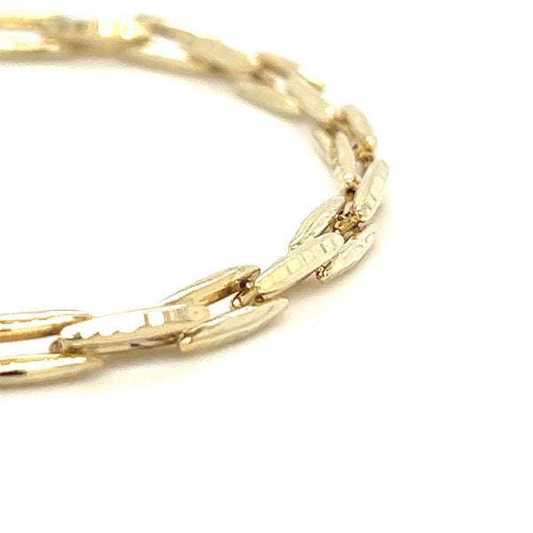 9ct Yellow Gold Paper Chain Link Bracelet