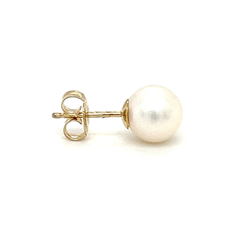 7-7.5mm Cultured Pearl Earring 9ct Gold