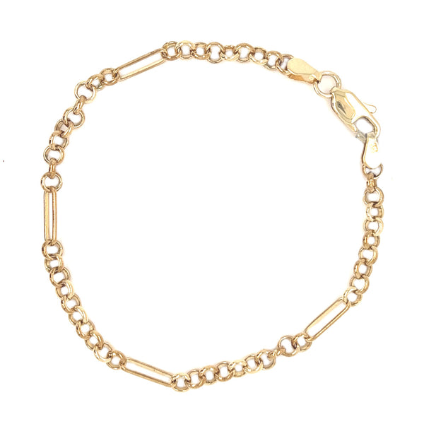 9ct Gold Figaro Belcher Bracelet