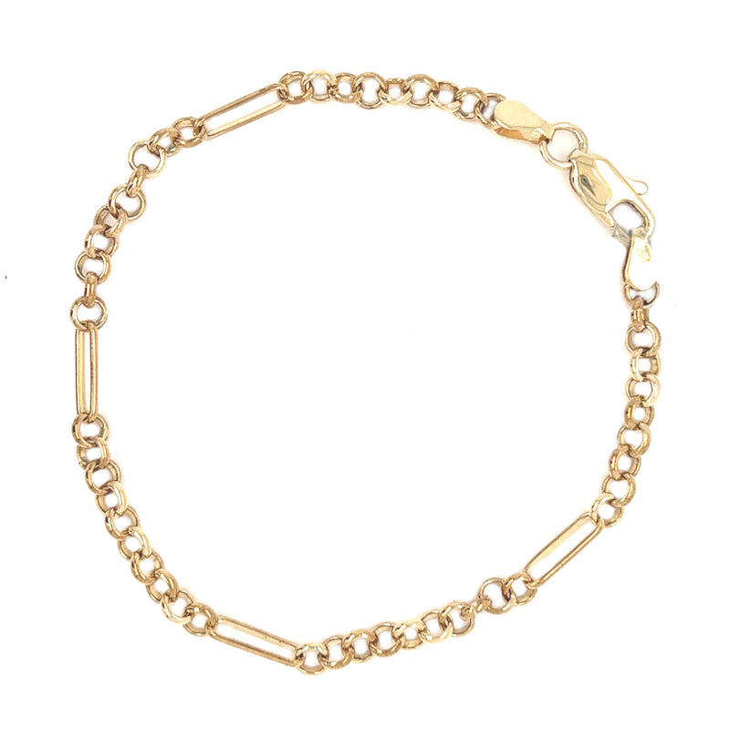 Amazon.com: LIFETIME JEWELRY 9mm Figaro Chain Bracelet for Men & Women 24k  Real Gold Plated (10.00): Clothing, Shoes & Jewelry