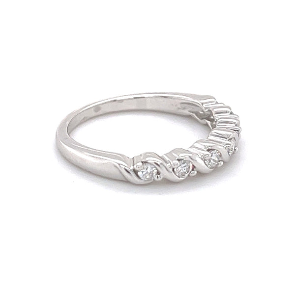 Sterling Silver Cubic Zirconia Eternity Ring side