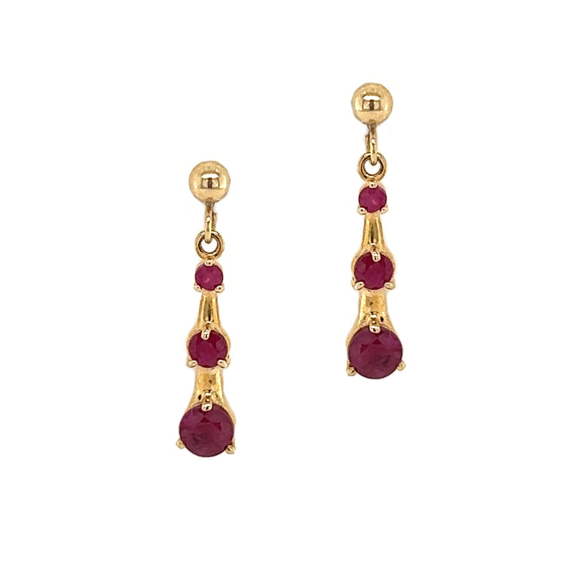 9ct gold ruby earrings hotsell