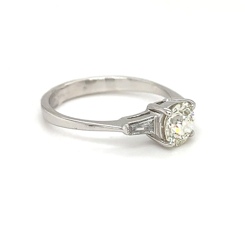 Solitaire Diamond Engagement Ring 0.89ct 18ct White Gold