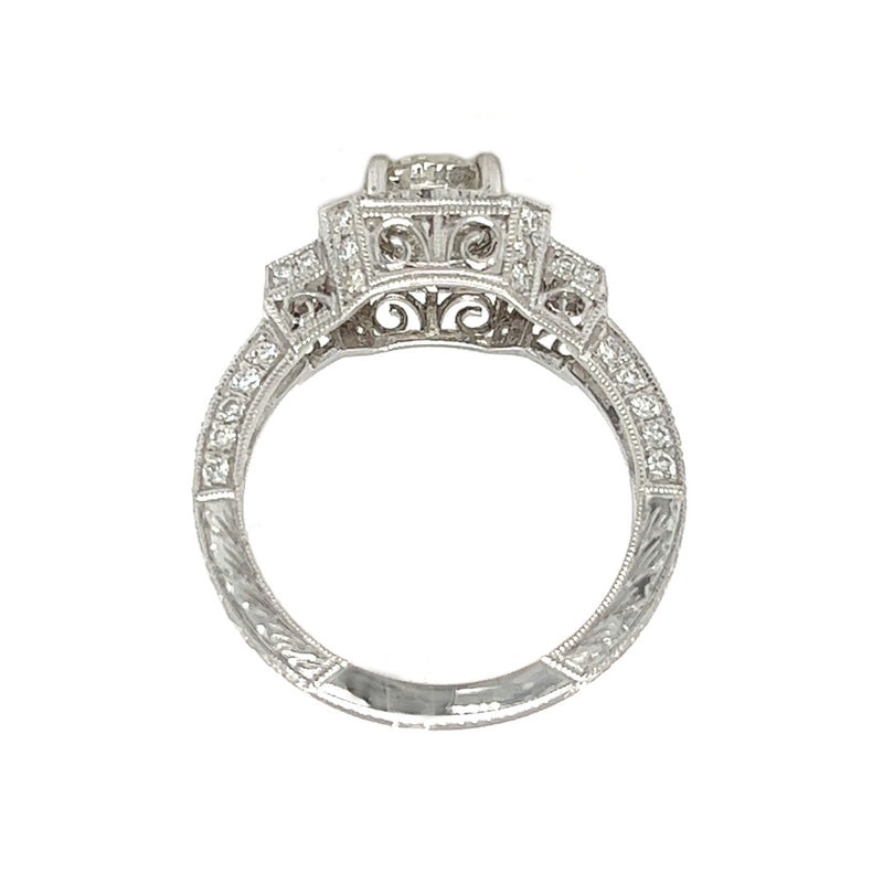 Diamond Deco Style Ring 18ct White Gold