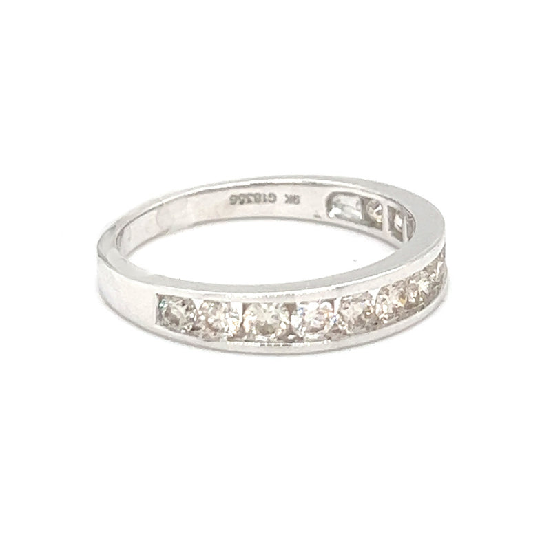 Diamond Eternity Ring 0.95ct Channel Set 9ct White Gold
