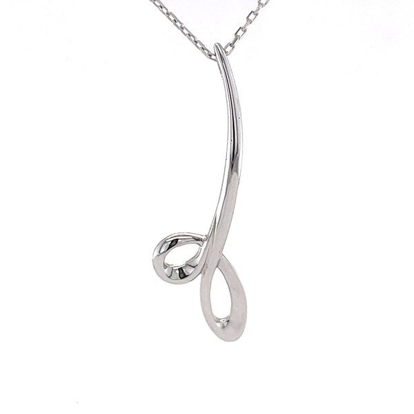 Sterling Silver Modern Drop Necklace